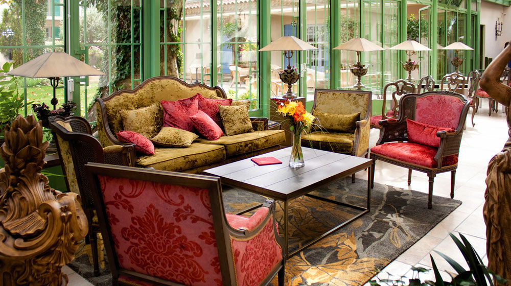 La Villa Mazarin Aigues-Mortes Luaran gambar The lobby of the hotel